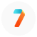 Logo de canal 7, con colores naranja, rojo y celeste.
