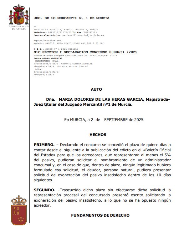 caso exito segunda oportunidad murcia