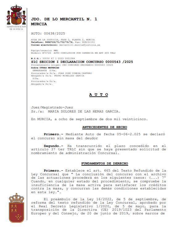 caso exito segunda oportunidad murcia