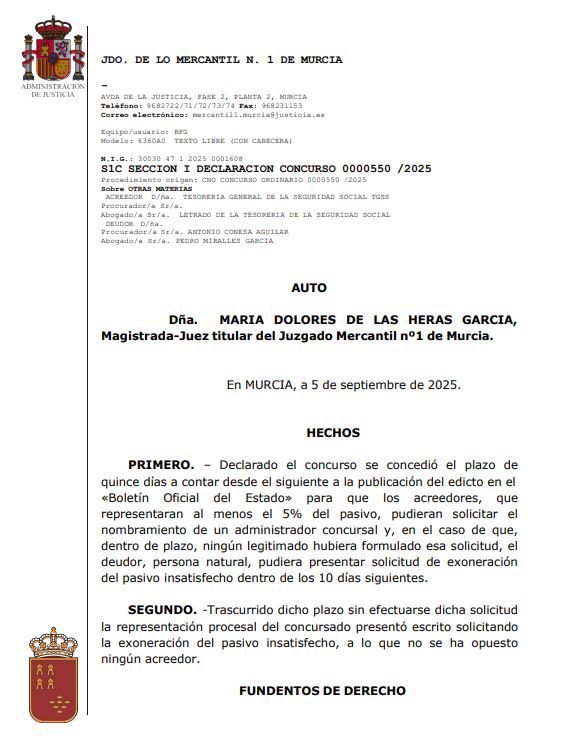 caso exito segunda oportunidad murcia