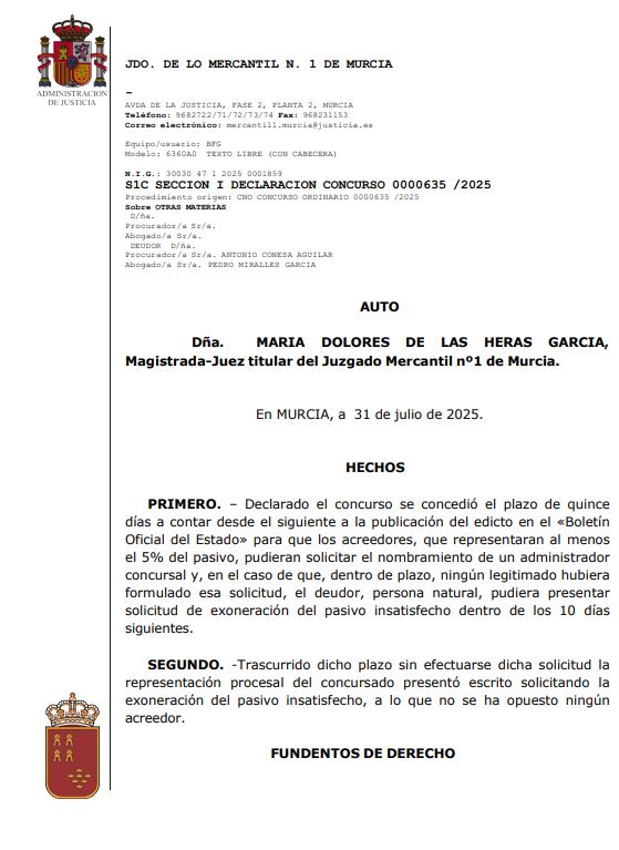 caso exito segunda oportunidad murcia