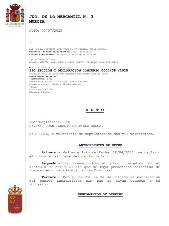 caso exito segunda oportunidad murcia