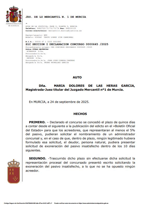 caso exito segunda oportunidad murcia