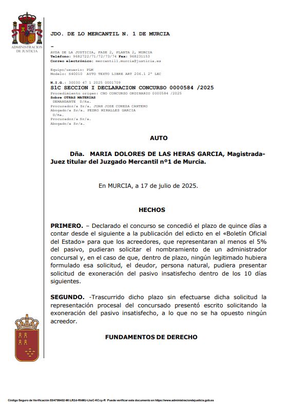 caso exito segunda oportunidad murcia