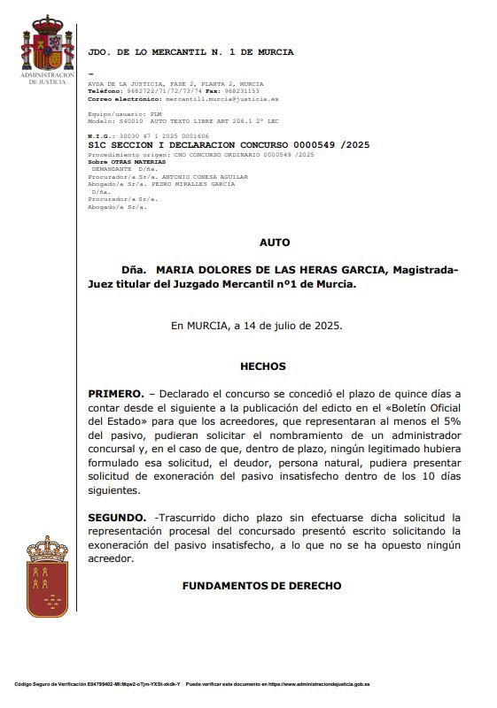 caso exito segunda oportunidad murcia